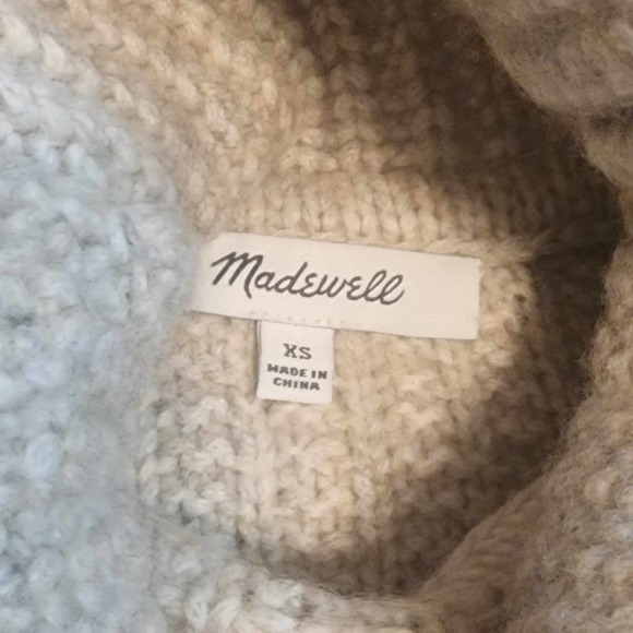 Madewell Chunky Turtleneck Sweater - XS - Wool Blend - Tan - Picture 5 of 6